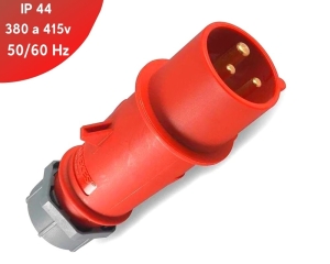 ENCHUFE 16AMP 2P+T 415V ROJO 9H IP44 MENNEKES