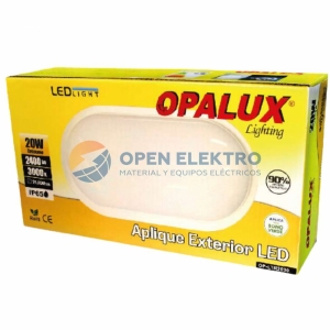 APLIQUE MODELO TORTUGA 40 LED 20W OPALUX 3000K IP65 LUZ CALIDA 
