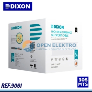 CABLE F/UTP DIXON CATEGORIA 6A UV 4PX23AWG LSZH-1 305MTS GRIS