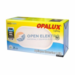 APLIQUE MODELO TORTUGA 40 LED 20W OPALUX 7000K 2400LM IP65 220-240V 60HZ