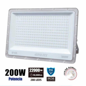 REFLECTOR LED 200W OPALUX 288 LEDS 22000LM 50,000HRS SLIM