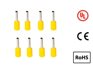 TERMINAL TUBULAR SOBREMOLDEADO AMARILLO