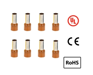 TERMINAL TUBULAR SOBREMOLDEADO MARRON