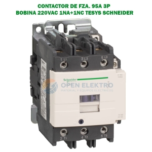 CONTACTOR DE FZA. 95A 3P BOBINA 220VAC 1NA+1NC TESYS SCHNEIDER ELECTRIC