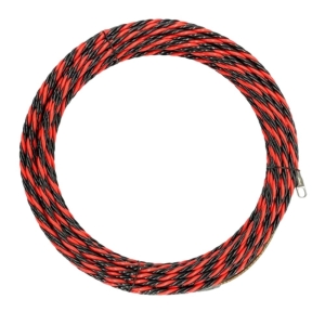 WINCHA PASACABLE POLIESTER TRENZADO 5 METROS 6.5MM2 ROJO NEGRO