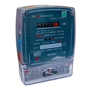 MEDIDOR ANALOGO DE ENERGÍA ACTIVA MONOFASICO 2 HILOS STRONGER NEW ERA