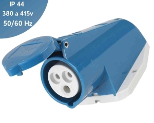 TOMA VISIBLE 32A 2P+T 250V AZUL 6H IP44 MENNEKES
