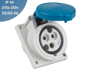 TOMA EMPOTRABLE 32A 2P+T 250V AZUL 6H IP44 MENNEKES