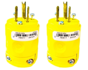 ENCHUFE 15A 125V CON L/T PVC AMARILLO LEVITON