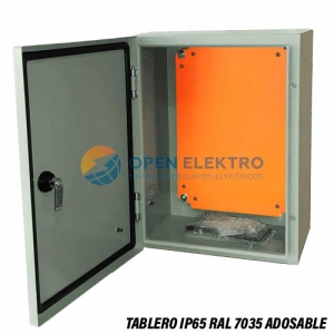 TABLERO METALICO PARA ADOSAR DE 200X200X150 MM C/PB IP65 RAL7035