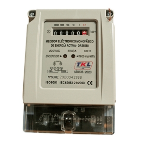 MEDIDOR ELECTRONICO MONOFASICO 2 HILOS 220V 5(60)A TKL
