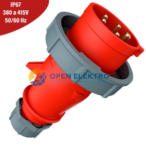 ENCHUFE 32AMP 3P+N+T 415V ROJO 6H IP67 MENNEKES
