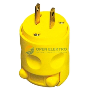 ENCHUFE 2 PATAS 15A 125V PVC AMARILLO