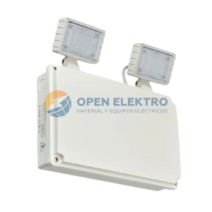LUMINARIA DE EMERGENCIA LED 2X 9W 220V 1140LM 3H IP65 EXTERIOR