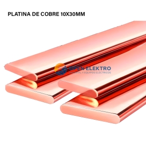 PLATINA DE COBRE DE 10 X 30 MM
