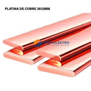PLATINA DE COBRE DE 3 X 12 MM2