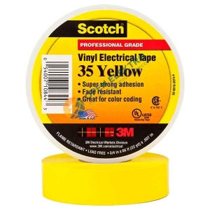 CINTA AISLANTE SCOTCH 35 AMARILLO 3/4" X 20 MTS