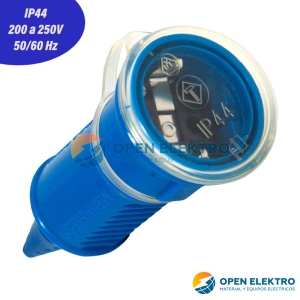 TOMA AEREO SCHUKO AZUL 16AMP 2P+T 250V IP44 MENNEKES