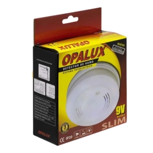 DETECTOR DE HUMO 9V A BATERÍA TIPO FOTOELÉCTRICO OPALUX